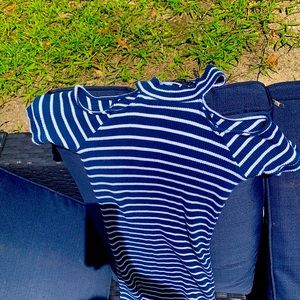 Long tight dress wight and blue really cute